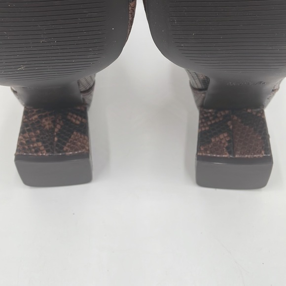 Primark Snakeskin Print Chunky/Block Heel Boots - Picture 11 of 12